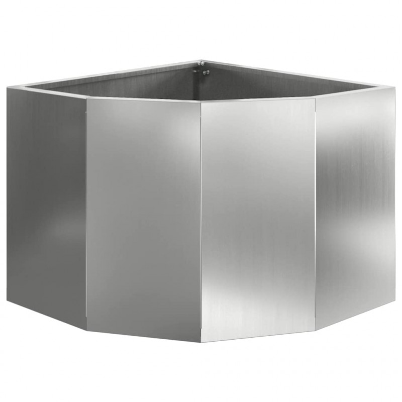 Doniczka Różnorożna Srebrny 45 x 45 x 35 cm Stal galwanizowana