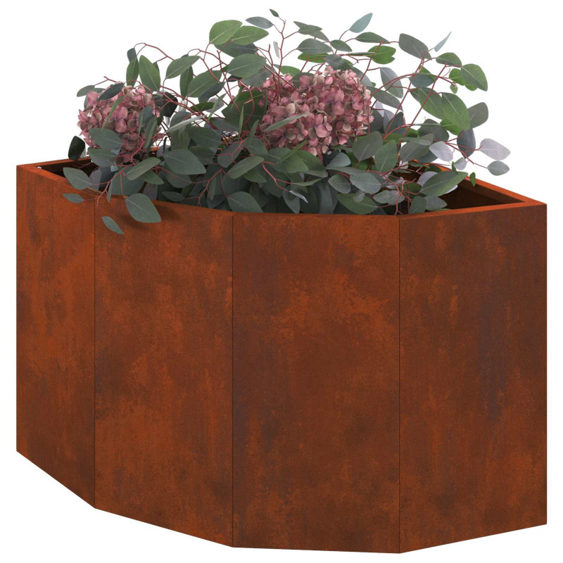 Doniczka Różnorożna Rdzawy 45 x 45 x 35 cm stal kortenowska