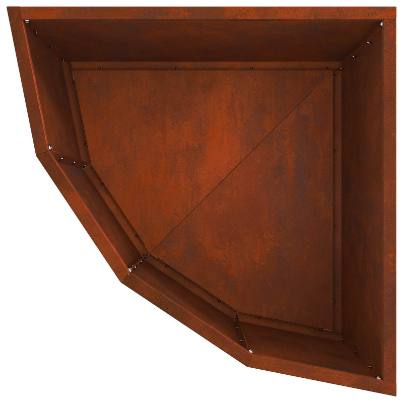 Doniczka Różnorożna Rdzawy 45 x 45 x 35 cm stal kortenowska