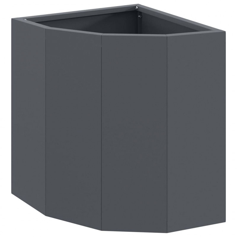 Doniczka Różnorożna Antracyt 30 x 30 x 35 cm Stal