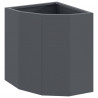 Doniczka Różnorożna Antracyt 30 x 30 x 35 cm Stal