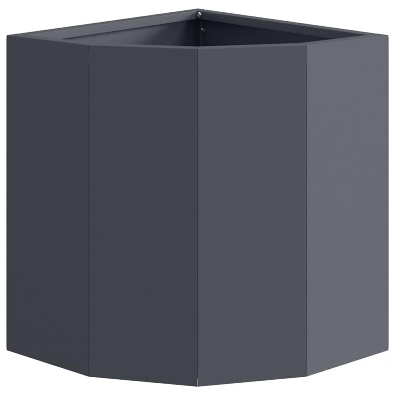 Doniczka Różnorożna Antracyt 30 x 30 x 35 cm Stal