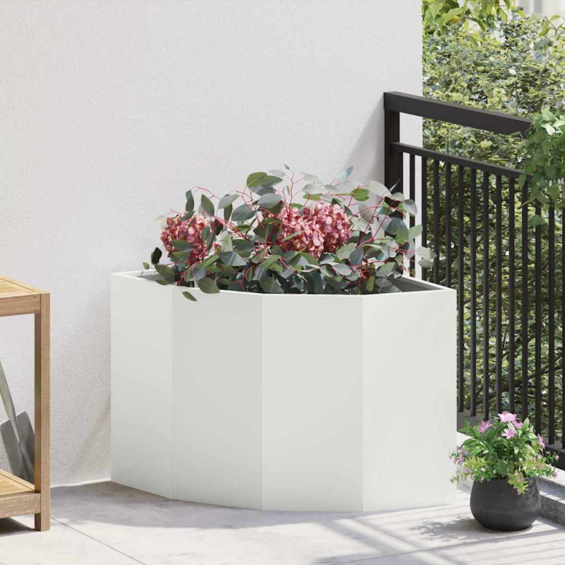 Doniczka Różnorożna Biały 60 x 60 x 50 cm Stal
