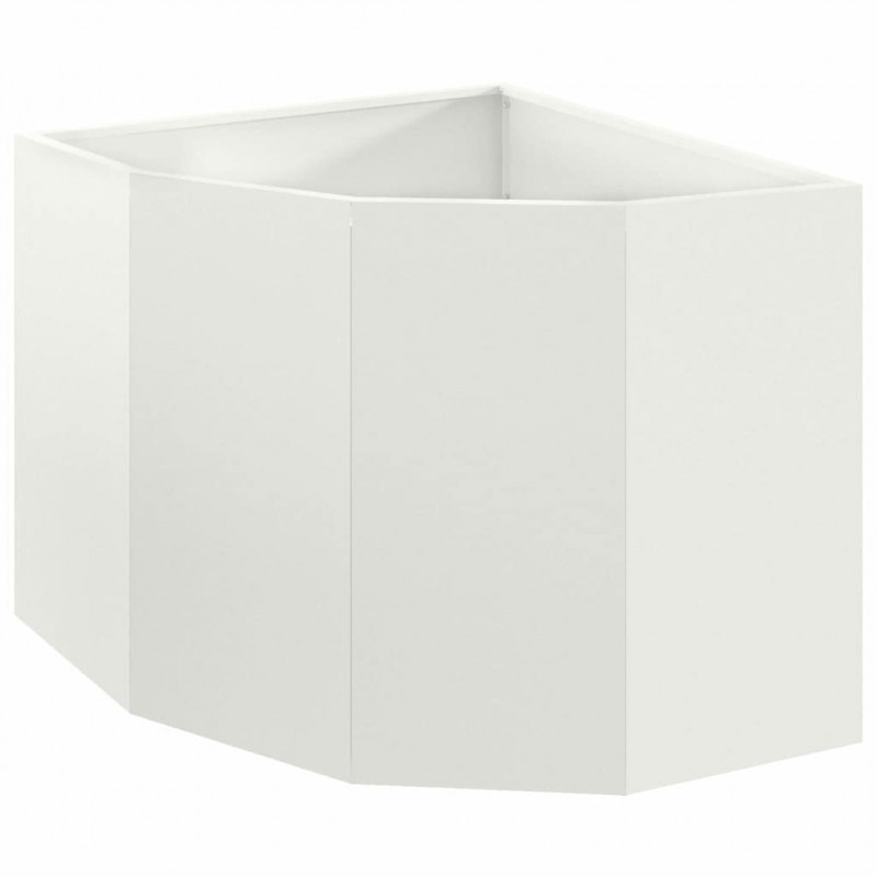 Doniczka Różnorożna Biały 60 x 60 x 50 cm Stal