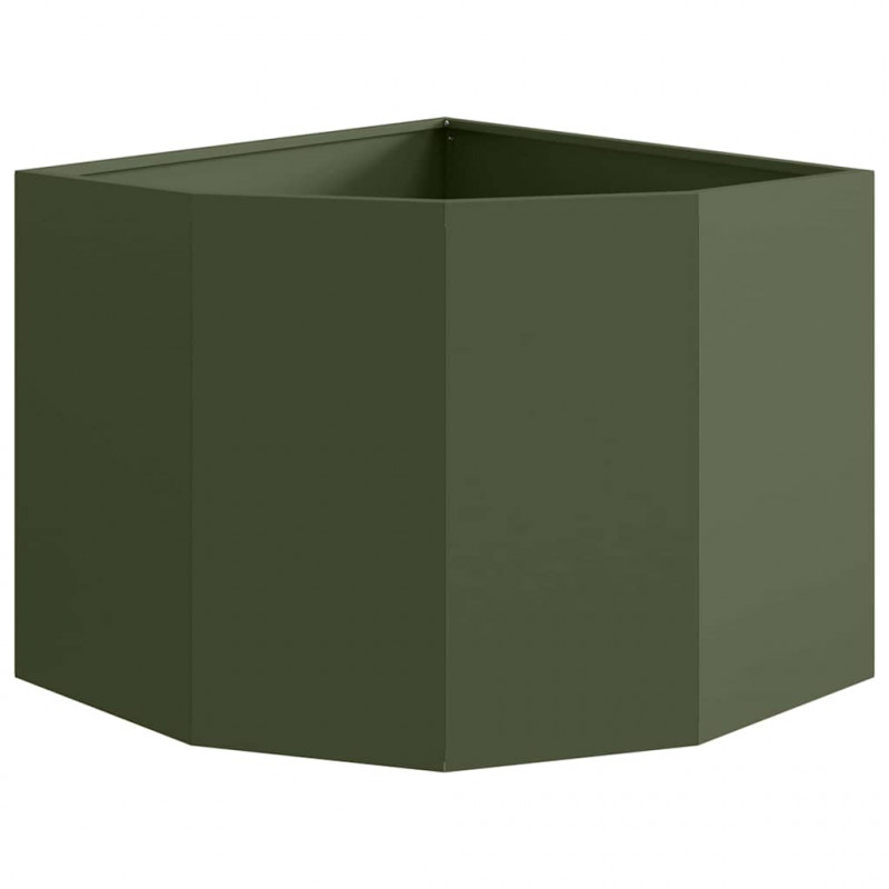 Doniczka Różnorożna oliwkowy 60 x 60 x 50 cm Stal
