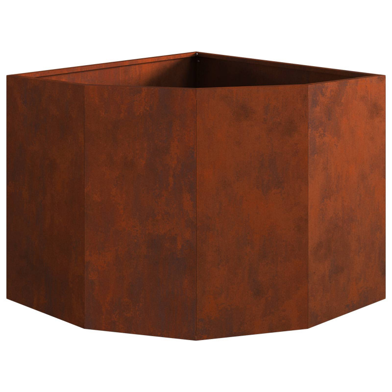 Doniczka Różnorożna Rdzawy 60 x 60 x 50 cm stal kortenowska
