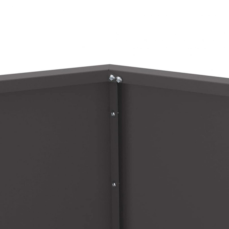 Donica Czarny 100 x 100 x 80 cm Stal