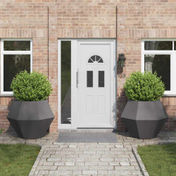 Donica 2 pcs Czarny 100 x 100 x 80 cm Stal