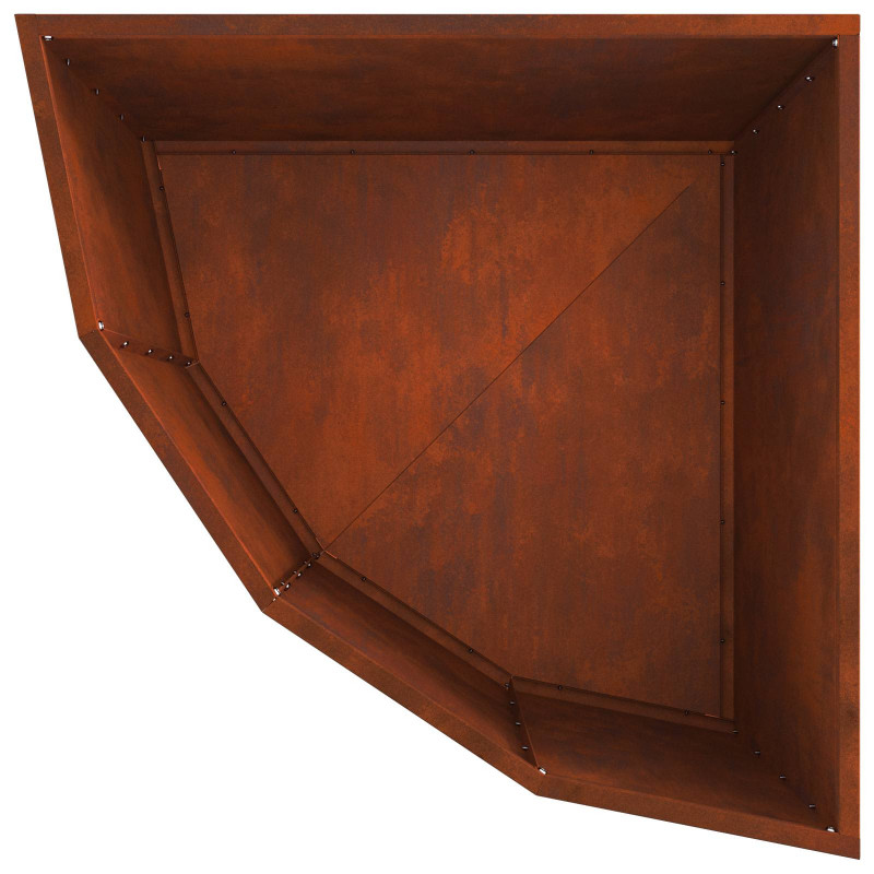 Doniczka Różnorożna Rdzawy 60 x 60 x 50 cm stal kortenowska