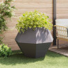 Donica 2 pcs Czarny 100 x 100 x 80 cm Stal