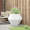 Donica Biały 100 x 100 x 80 cm Stal