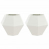 Donica 2 pcs Biały 100 x 100 x 80 cm Stal