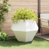 Donica 2 pcs Biały 100 x 100 x 80 cm Stal