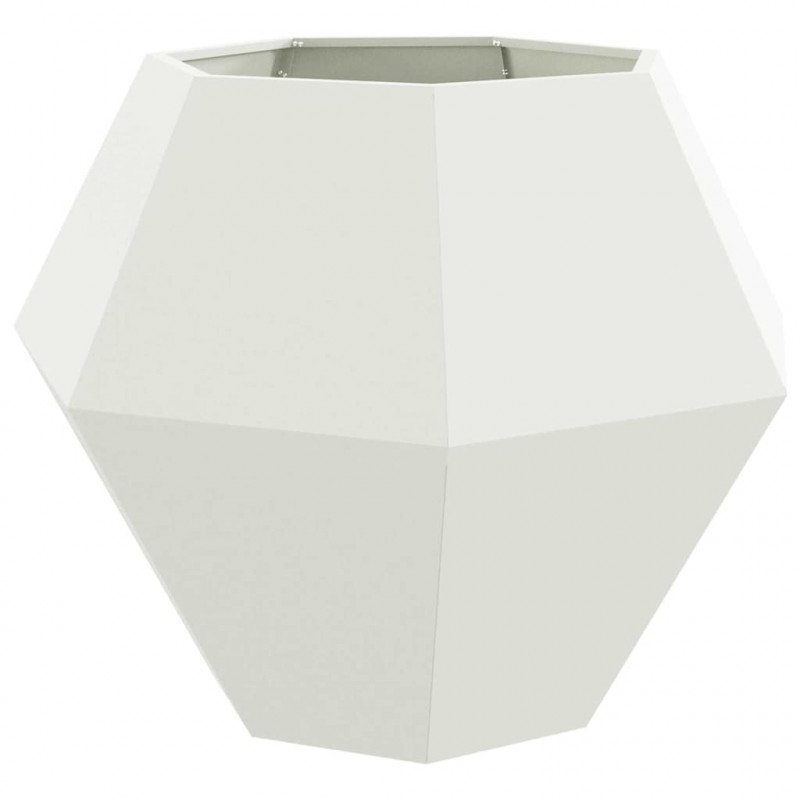 Donica 2 pcs Biały 100 x 100 x 80 cm Stal