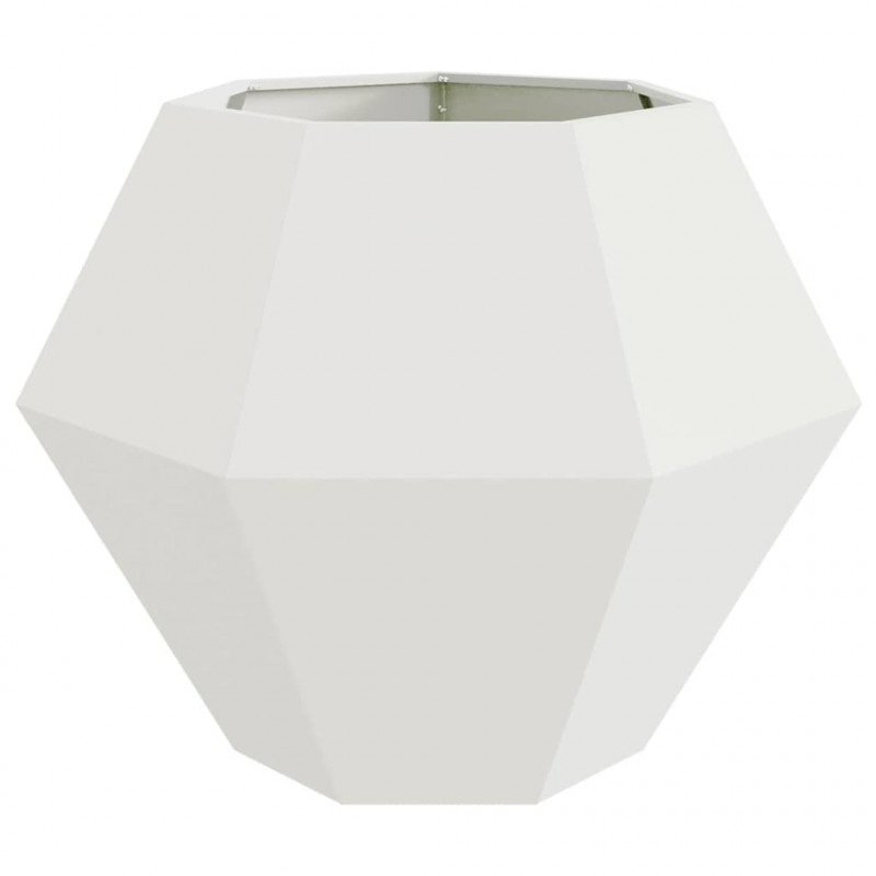 Donica 2 pcs Biały 100 x 100 x 80 cm Stal
