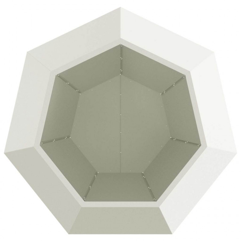 Donica 2 pcs Biały 100 x 100 x 80 cm Stal