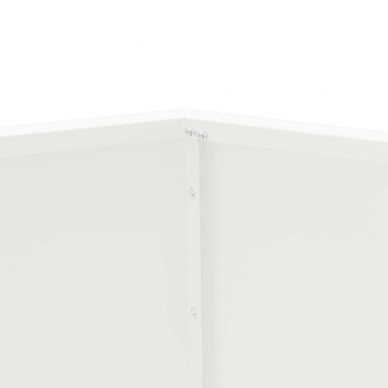 Donica 2 pcs Biały 100 x 100 x 80 cm Stal