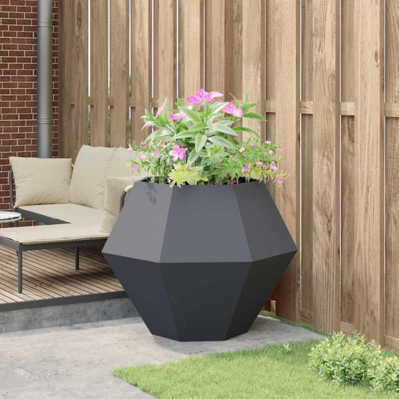 Donica Antracyt 100 x 100 x 80 cm Stal