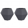 Donica 2 pcs Antracyt 100 x 100 x 80 cm Stal