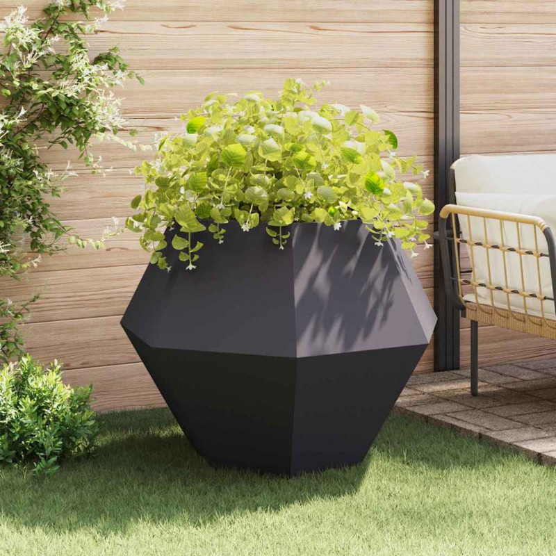 Donica 2 pcs Antracyt 100 x 100 x 80 cm Stal