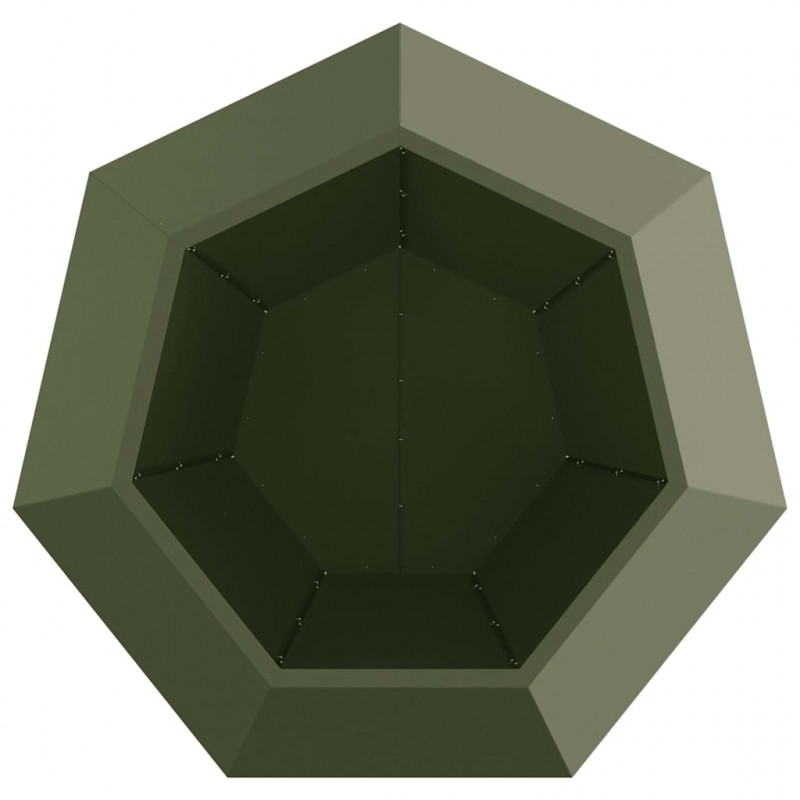 Donica Zielony oliwkowy 100 x 100 x 80 cm Stal