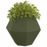 Donica 2 pcs Zielony oliwkowy 100 x 100 x 80 cm Stal