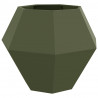Donica 2 pcs Zielony oliwkowy 100 x 100 x 80 cm Stal