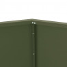 Donica 2 pcs Zielony oliwkowy 100 x 100 x 80 cm Stal