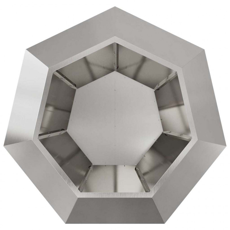 Donica Srebrny 100 x 100 x 80 cm Stal nierdzewna