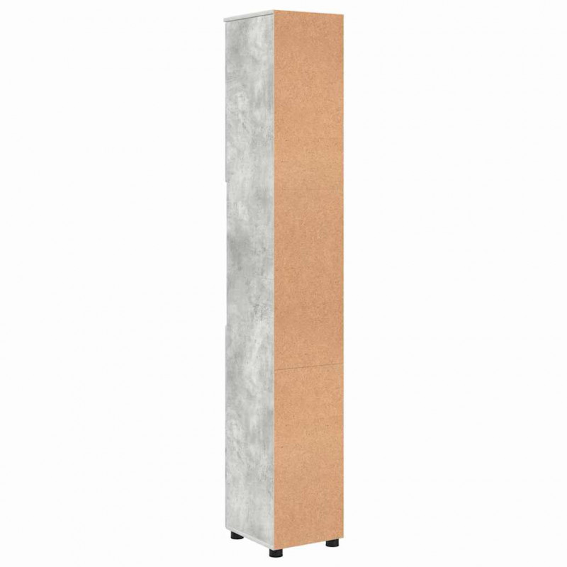 Szafka Łazienkowa z drzwiami Betonowy szary 30 x 35 x 192 cm