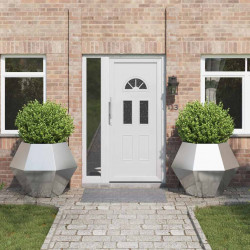 Donica 2 pcs Srebrny 100 x 100 x 80 cm Stal nierdzewna