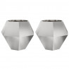 Donica 2 pcs Srebrny 100 x 100 x 80 cm Stal nierdzewna