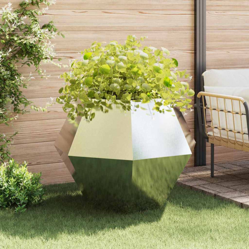 Donica 2 pcs Srebrny 100 x 100 x 80 cm Stal nierdzewna