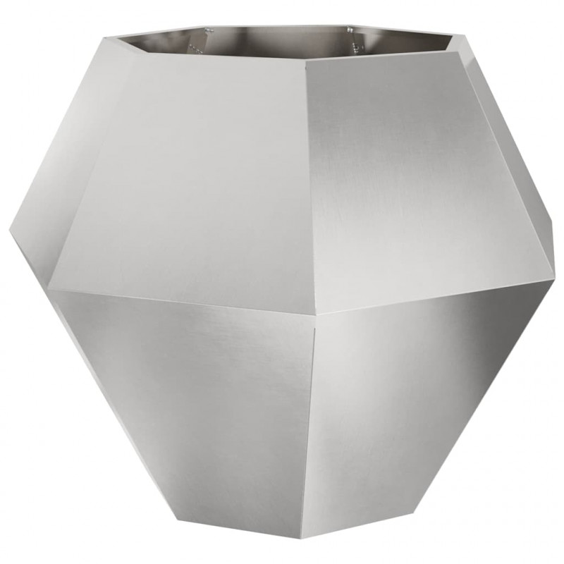 Donica 2 pcs Srebrny 100 x 100 x 80 cm Stal nierdzewna