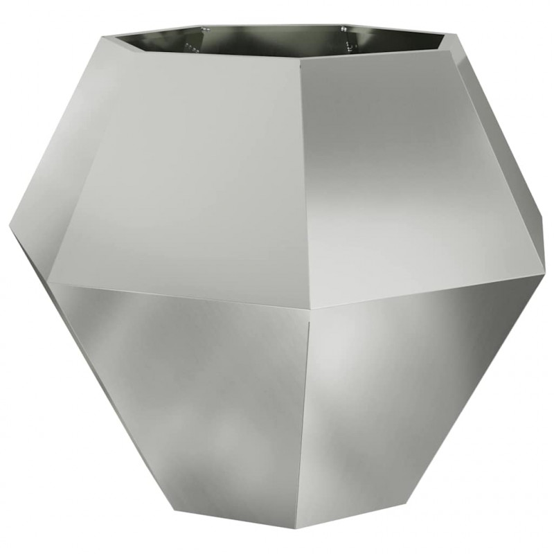 Donica Srebrny 100 x 100 x 80 cm Stal Galwanizowana
