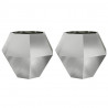 Donica 2 pcs Srebrny 100 x 100 x 80 cm Stal Galwanizowana