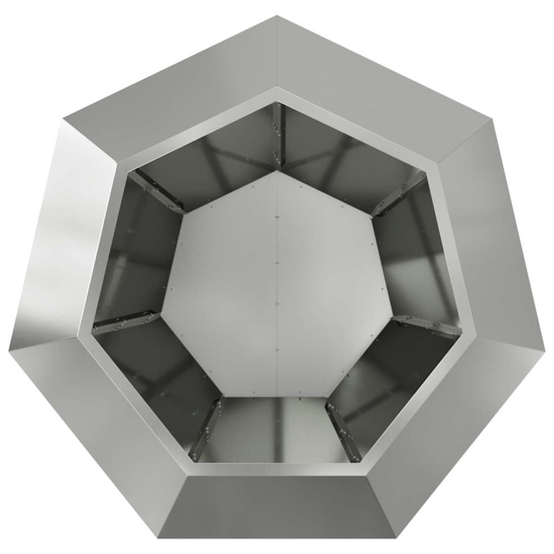Donica 2 pcs Srebrny 100 x 100 x 80 cm Stal Galwanizowana