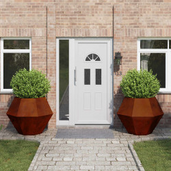 Donica 2 pcs Rdzawy 100 x 100 x 80 cm