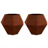 Donica 2 pcs Rdzawy 100 x 100 x 80 cm