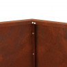 Donica 2 pcs Rdzawy 100 x 100 x 80 cm