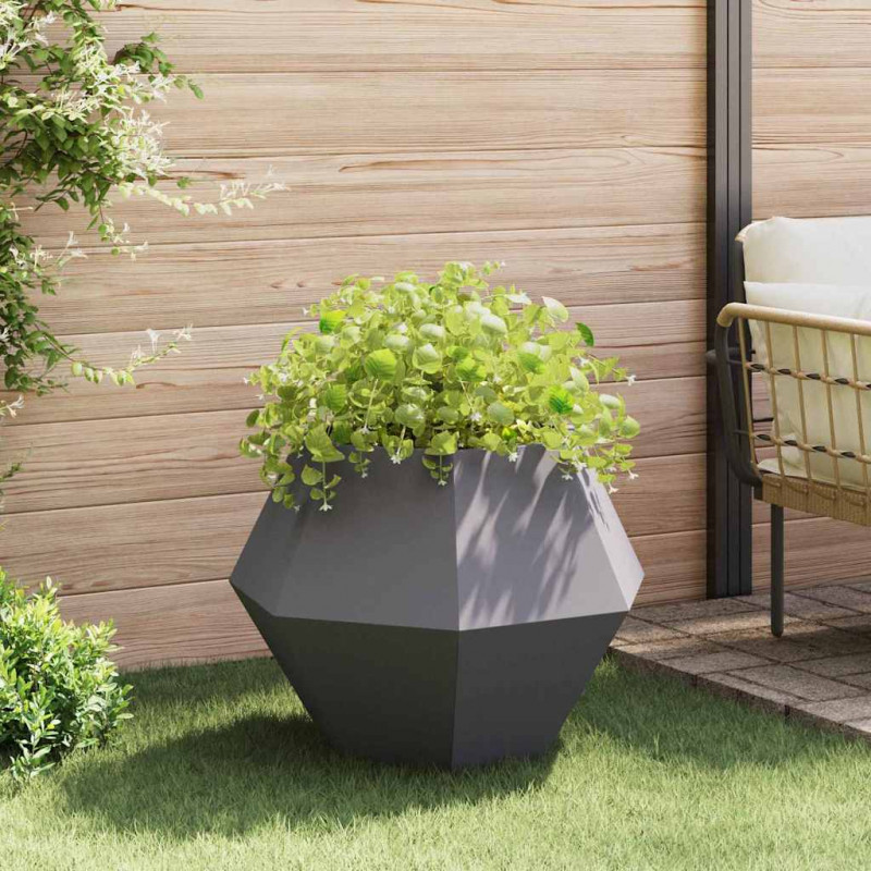 Donica 2 pcs Czarny 75 x 75 x 60 cm Stal