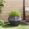 Donica 2 pcs Czarny 75 x 75 x 60 cm Stal