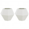 Donica 2 pcs Biały 75 x 75 x 60 cm Stal