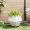 Donica 2 pcs Biały 75 x 75 x 60 cm Stal
