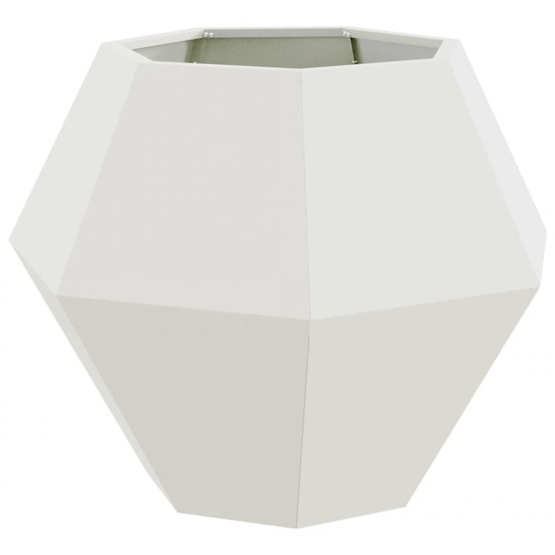 Donica 2 pcs Biały 75 x 75 x 60 cm Stal