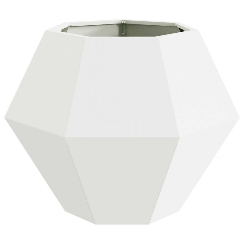 Donica 2 pcs Biały 75 x 75 x 60 cm Stal