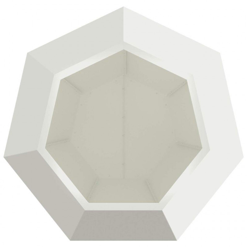 Donica 2 pcs Biały 75 x 75 x 60 cm Stal