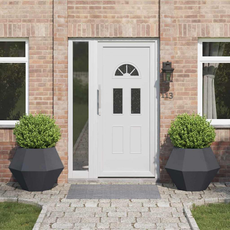 Donica 2 pcs Antracyt 75 x 75 x 60 cm Stal