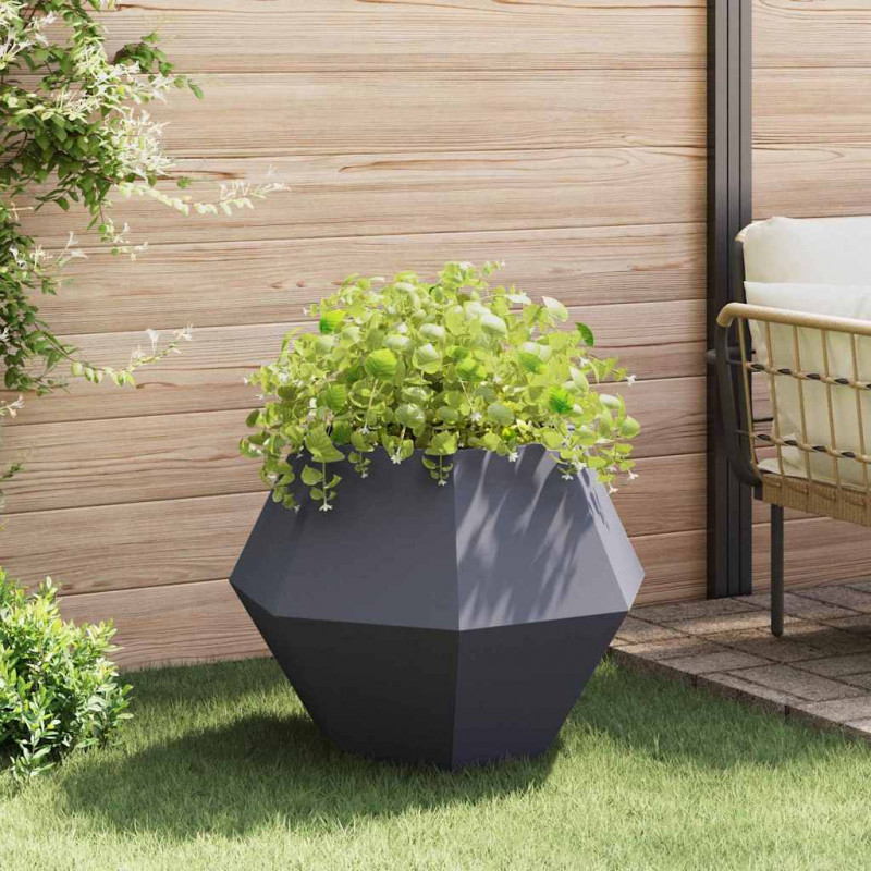 Donica 2 pcs Antracyt 75 x 75 x 60 cm Stal