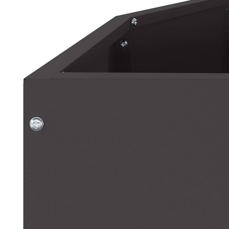 Donica Czarny 120 x 60 x 35 cm Stal